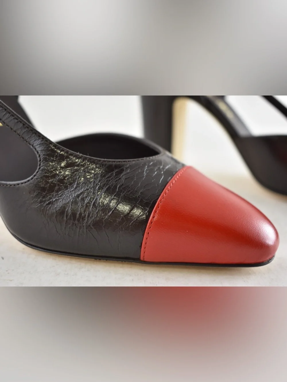 Chanel 26S Blazy Dark Brown Red CC Coco Sling Slingback Block Heel Pump 40c - Picture 5 of 16